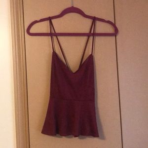 Going out red suede shirt. Size is medium